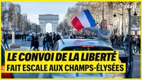 Le convoi de la liberté fait escale aux Champs-Élysées