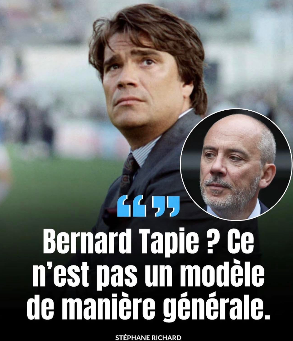 Bernard Tapie, un mauvais souvenir pour le nouveau président de l’OM Stéphane Richard.