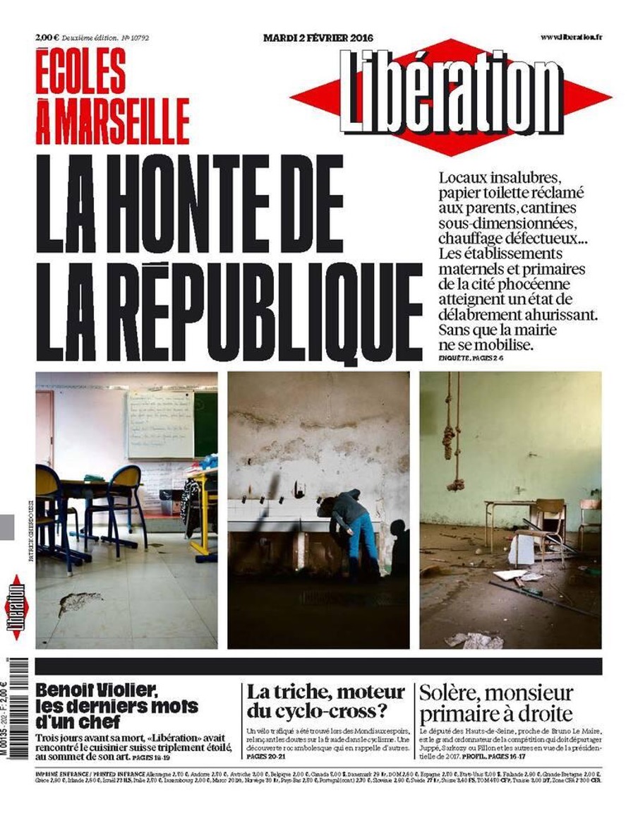 La « Une » de Libération du 2 février 2016. Dix ans plus tard, le chantier est enfin ouvert.
